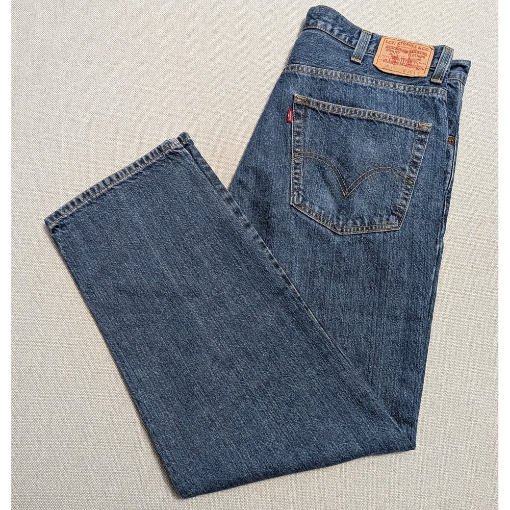 Levi's 550 Men's 38x32 Relaxed Fit Jeans Blue Denim Straight Leg 2000s Baggy